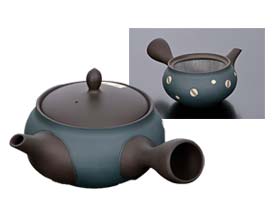 【P-17】常滑焼 帯網急須